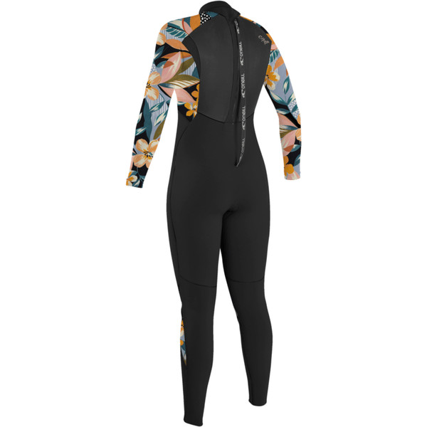 2023 O Neill Girls Epic 4 3mm Back Zip GBS Wetsuit 4216BG Black